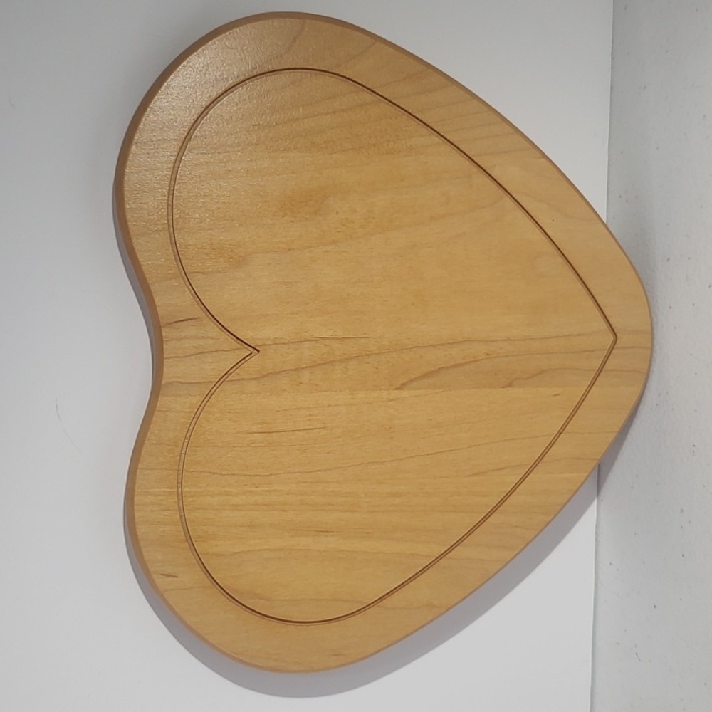 Longaberger Heart-Shaped Woodcrafts Basket Lid For 1999   Love Letters Basket